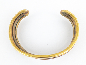 Two tone, Tri-Layered Brass & Copper Cuff Bracelet.