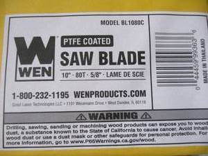 Wen 10 Saw Blade, Brand New...