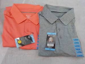 2 Size Mens Large Polo Tops- vario...