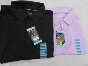 2 Size Mens Large Polo Tops- vario...