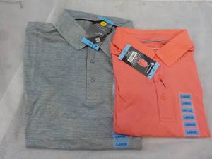 2 Size Mens Large Polo Tops- vario...