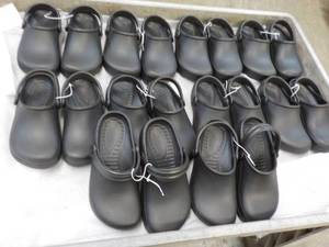 10 pair size 355 Black New Clogs...