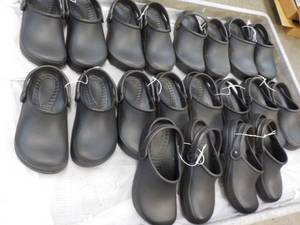 10 pair size 355 Black New Clogs...
