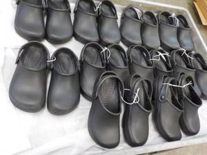 10 pair size 355 Black New Clogs...