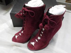 Coach Lena Lux Suede Burgundy Shoes...