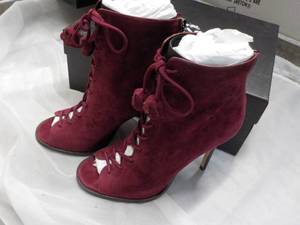 Coach Lena Lux Suede Burgundy Shoes...