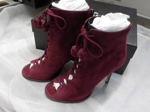 Coach Lena Lux Suede Burgundy Shoes...