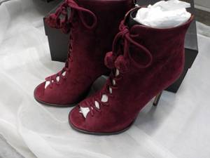 Coach Lena Lux Suede Burgundy Shoes...