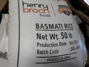 50 lb. Bag Henry Broch Basmati Rice...