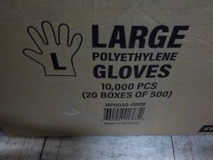 10000 size Large Polyethylene Glove...