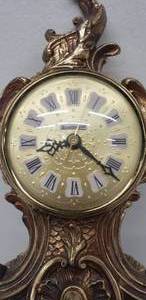 lot 28 image: Vintage Renaissance Empire French Rococo Gold Gilt Electric Mantle Desk Clock