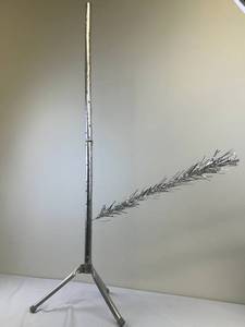 lot 17 image: Vintage Evergleam 6 Stainless Aluminum Christmas Tree  Retro Aluminum Christmas Tree