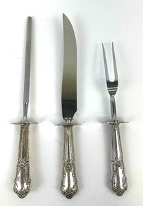 lot 79 image: Vintage Sterling Silver Carving Set