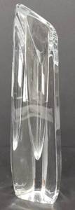 lot 12 image: Baccarat Crystal Mid-Century Modern Three-Sided 8.75 Bud Vase