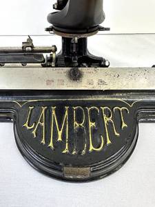 lot 7 image: Antique 1902 Lambert Typewriter
