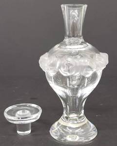 lot 4 image: Lalique Martine Perfume Bottle with Etched Rose Motif - Signed