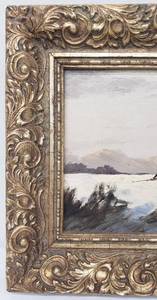 lot 26 image: Original Oil Painting by Bent Bille - Titled Landscape