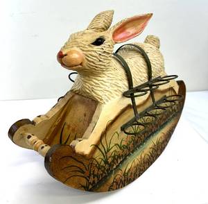 lot 82 image: Wooden Rocking Rabbit