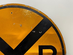 lot 81 image: Large Decommissioned Metal Railroad Sign