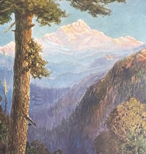 lot 94A image: Mountain, Snow, Rocks, Trees Print by R. Atkinson Fox