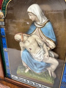 lot 110 image: Antique Sick Call BoxPrayer Box with Supplies
