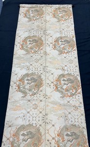 lot 136 image: Vintage Japanese Silk Obi Tapestry with Dragon