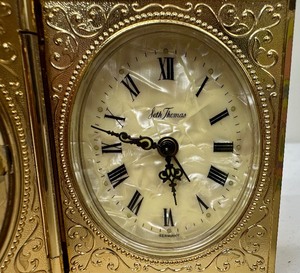 lot 171 image: Vintage Seth Thomas Germany Mechanical Book Shaped Travel Alarm Clock
