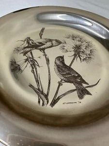 lot 18A image: The National Audubon Society The Goldfinch 1972 - Etched in Solid Sterling Silver