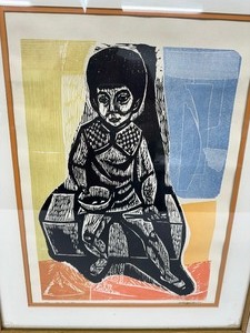 lot 219 image: Irving Amen Girl in Hong Kong Lithograph - Signed and Numbered