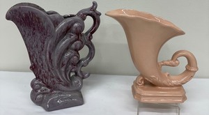 lot 220 image: A Lovely Pair of Vintage Cornucopia Vases