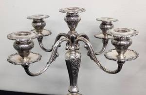 lot 1 image: Pair of Vintage Gorgeous  Gorham Weighted Sterling Silver Candelabra