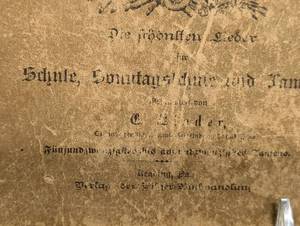 lot 205 image: Antique German Sunday School Song Book