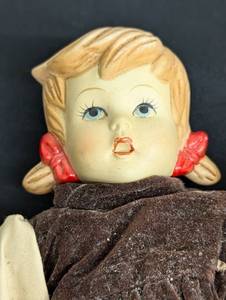 lot 218 image: Pair of Small Vintage Bisque Dolls