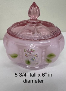 lot 241 image: Victorian Milk Glass Vase, Fenton Melon Shaped Covered Dish and Crimped Edge Bowl
