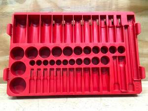lot 34 image: 1 - Metric socket set holder and 1 - SAE socket holder