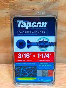 lot 36 image: Lot of 6 - Tapcon 316x1-14 Phillips Head 25 Packs Model # 24250