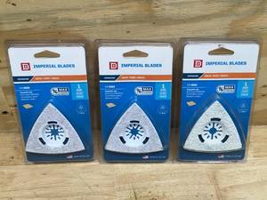 lot 52 image: Lot of 3 - Imperial Blades MM620 Flush Cut Carbide Universal Oscillating Triangle Rasp (Retail $19.79 Each)