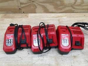 lot 56 image: Lot of 3 - Used Milwaukee M18 & M12 Rapid Charger Model # 48-59-1808