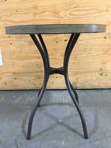 lot 19 image: STYLEWELL Corinth Round Metal 25 in. Outdoor Bistro Tile Table