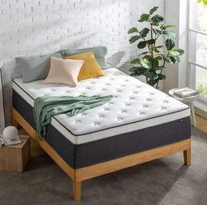 lot 92 image: ZINUS 13 Inch Comfort Essential Pocket Spring Hybrid Mattress, Queen, Pressure Relieving Support, CertiPUR-US Certified, Mattress in A Box