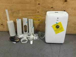 lot 96 image: LG 7,000 BTU 115-Volt Portable Air Conditioner Cools 300 Sq. Ft. with Dehumidifier in White