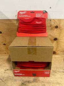 lot 100 image: MILWAUKEE Case of 10- Red Multi-Functional Neck Gaiters
