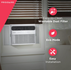 lot 131 image: Frigidaire 12,000 BTU Window Room Air Conditioner with Supplemental Heat Model # FHWH124WB2