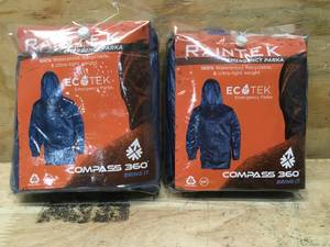 lot 187 image: Lot of 2 - Raintek Emergency Rain Parkas
