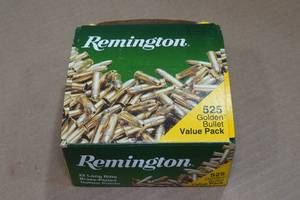 lot 179 image: 525 Remington Golden Bullet .22 LR Plated HP Ammo