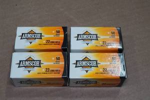 lot 187 image: 200 Armscor .22 LR 40 Gr Solid Ammo
