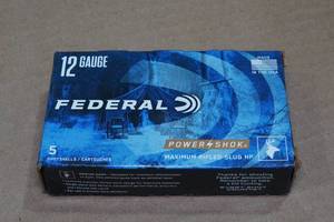 lot 200 image: 5 Federal Power Shok 12 Gauge 2-34 Rifled HP Slugs