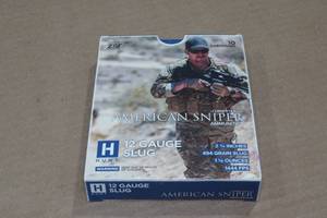 lot 203 image: 10 Hunt American Sniper 12 Gauge 2-34 494 Gr Rifled Slugs