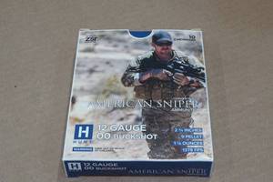 lot 205 image: 10 Hunt American Sniper 12 Gauge 2-34 00 Buckshot Shotshells