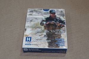 lot 206 image: 10 Hunt American Sniper 12 Gauge 2-34 00 Buckshot Shotshells